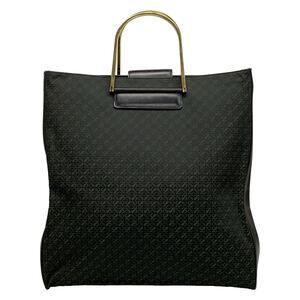 Loewe Handbag Black Dark Green Jacquard Leather